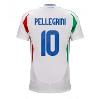 Camisa de time de futebol Itália Lorenzo Pellegrini #10 Replicas 2º Equipamento Europeu 2024 Manga Curta
